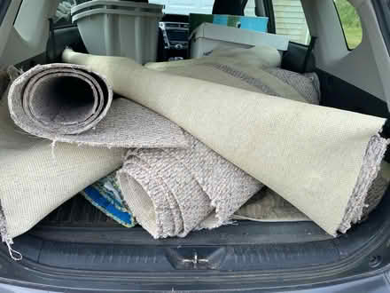 Photo of free Carpet pieces w/pad (1 mile from mall) #2