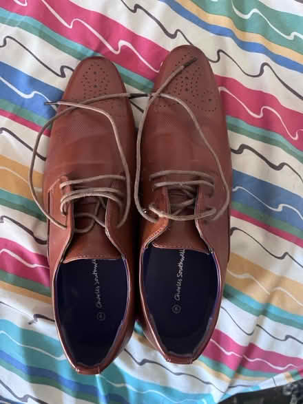 Photo of free Non-leather brown shoes size 9 (NR2 near Earlham Cemetery) #1