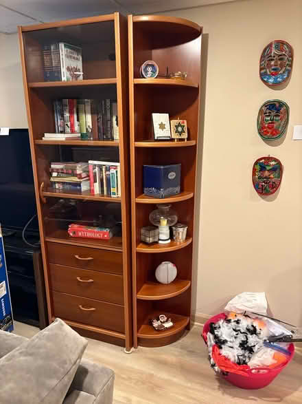 Photo of free Bookcases/audio case (Basking Ridge) #2