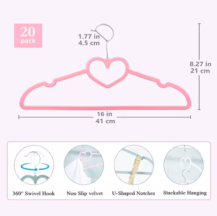 Photo of free Pink & Green Heart Clothing Hanger (U-District) #3