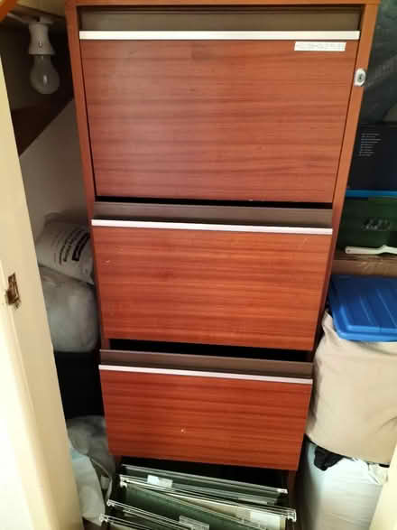 Photo of free 4 Drawer Wooden Filing Cabinet (Waterlooville PO7) #1