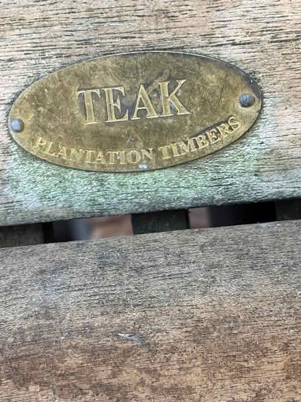 Photo of free Teak garden chairs (4) (Central East Grinstead, RH19) #1