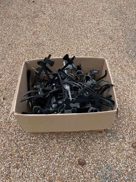 Photo of free Box of various coat hangers (Forest row) #1
