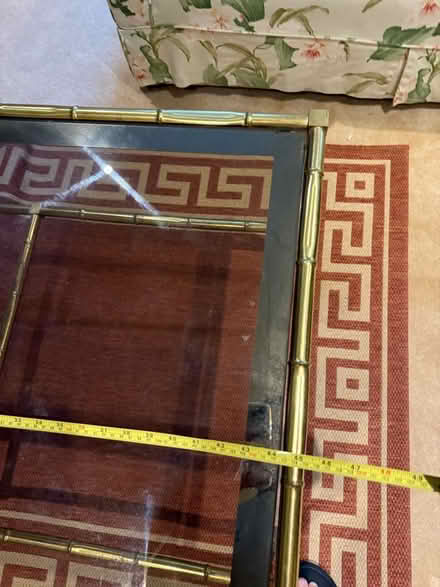 Photo of free Brass and smoke glass coffee table and side tables (Warden Hill GL51) #4