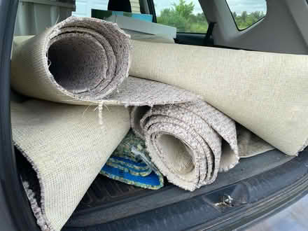 Photo of free Carpet pieces w/pad (1 mile from mall) #3
