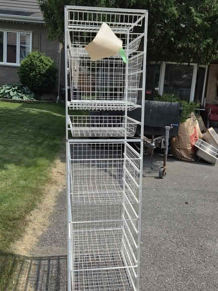 Photo of free White wire shelf unit (Wellington village) #1