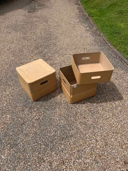 Photo of free Rigid cardboard storage boxes x 2 (Forest row) #1