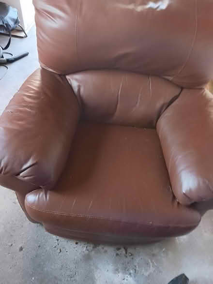 Photo of free leather armchair (Newcastle under lyme staffs) #1