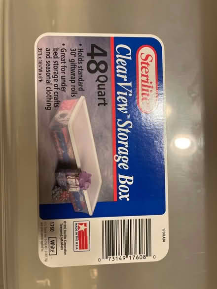 Photo of free 48 qt. storage box (Bensenville) #1