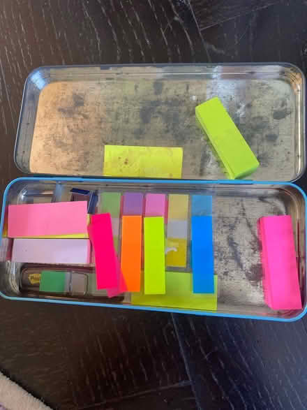 Photo of free Chalk, colour pencils & sticky tabs (Stockwell) #3