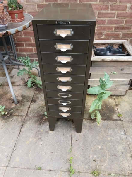 Photo of free Old fashioned (mid 1950s) metal stationery drawers (Southsea PO5) #1