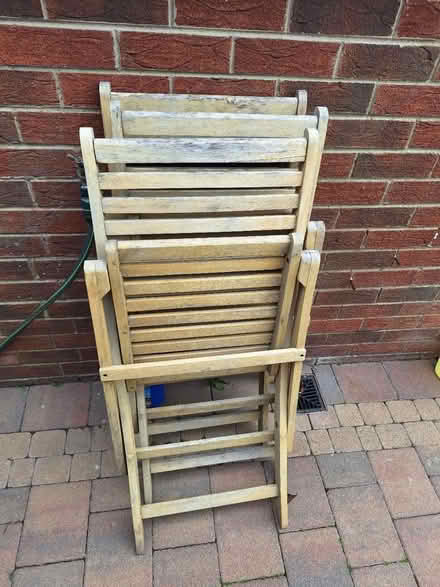 Photo of free 6 Folding Wooden Garden Chairs (Moneyreagh BT23) #1