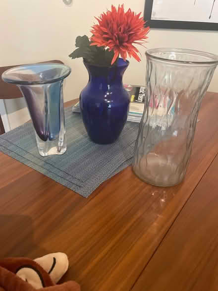 Photo of free 3 vases and faux flower (NW DC) #1