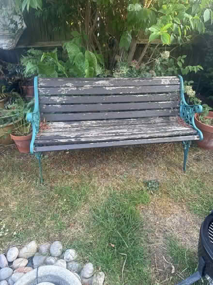 Photo of free Wooden garden bench (Hitchin (South)) #2