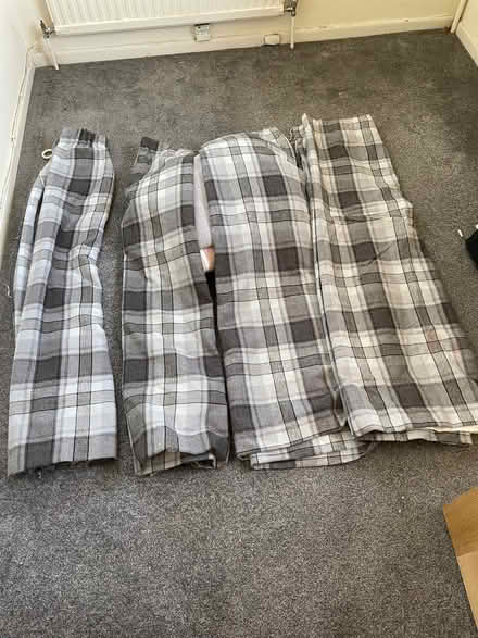 Photo of free 2 sets grey tartan curtains (Fishponds BS16) #1