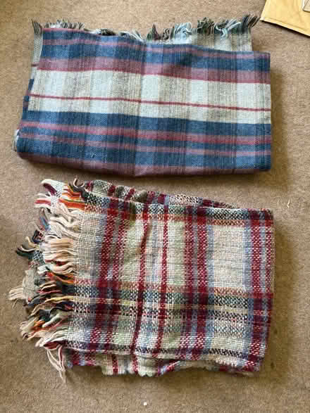 Photo of free Two woollen tartan rugs (Broxbourne EN10) #1