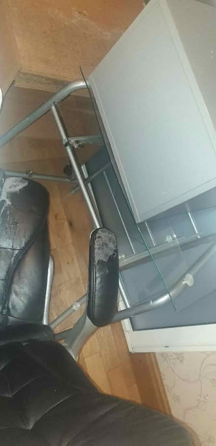 Photo of free 2 Office Desks, 1 Office Chair, 2 Draw Grey Office Storage (Springfield B11) #2