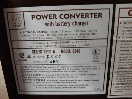 Photo of free Camper Power Converter (Kensington) #3