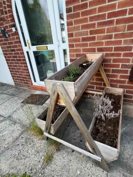 Photo of free Large wooden planter (Prestwich M25) #3