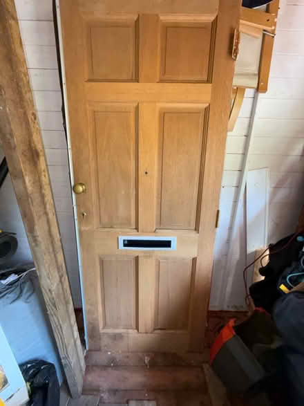 Photo of free Hardwood Front door NOT SQUARE (NG10) #2