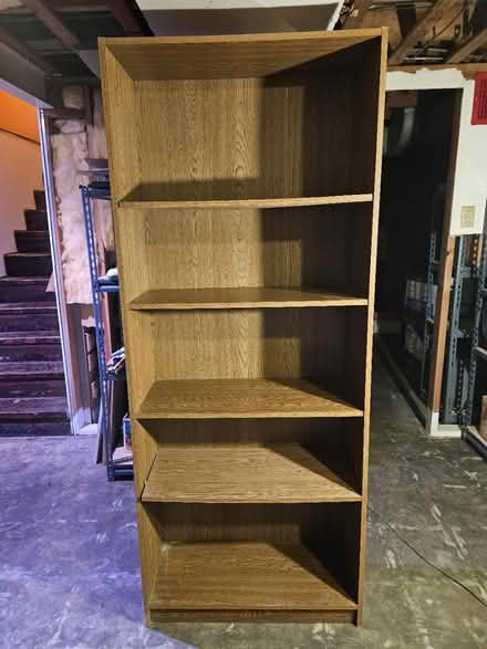 Photo of free 6' tall bookshelf, pressed wood (63124, near STL Galleria) #4
