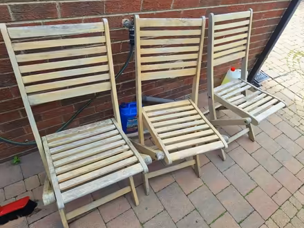 Photo of free 6 Folding Wooden Garden Chairs (Moneyreagh BT23) #3