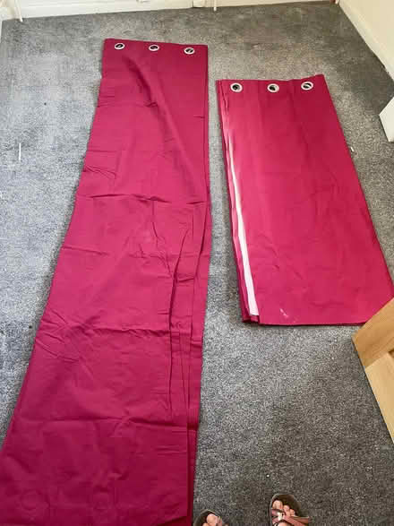 Photo of free 3 different sized red curtains (Fishponds BS16) #1