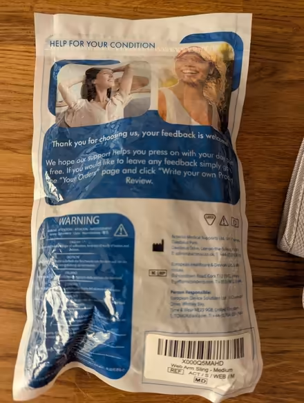 Photo of free Adjustable arm sling (Grangeway area NN10) #2