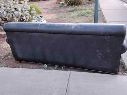 Photo of free Faux leather couch w/pull-out bed (43rd Ave & Union Hills) #2