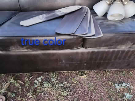 Photo of free Faux leather couch w/pull-out bed (43rd Ave & Union Hills) #3