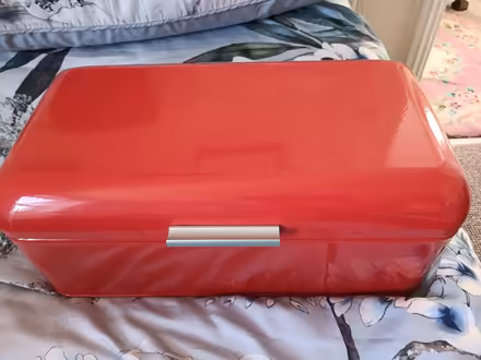 Photo of free Red Metal Bread Bin (Newton Abbot) #1