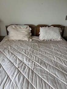 Photo of free Wooden King-sized bed w/ mattress (Rockville, by Congressional) #1