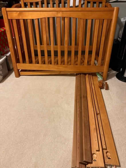 Photo of free 3-in-1: Crib/toddler/full bed frame (Northwest Indianapolis) #2