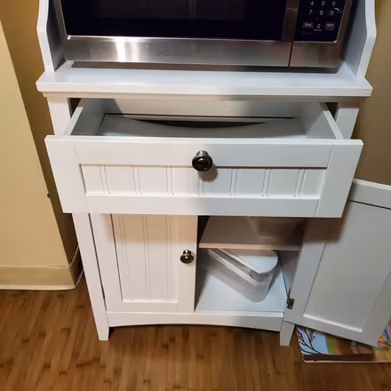 Photo of free Microwave cabinet with drawer (Harvard Square) #3