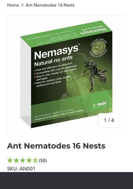 Photo of free Ant nematodes, use by 20 June (Chesterfield S41) #1