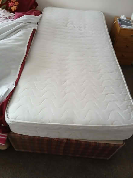 Photo of free Sofas, wooden base beds with single mattresses, side tables (Lampton TW3) #2