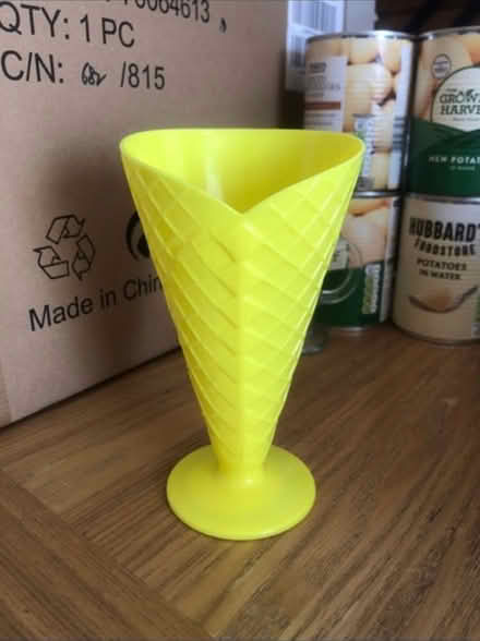 Photo of free Plastic ice-cream cone cup (Cheshunt En8) #1