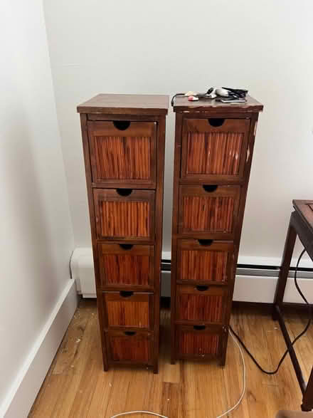 Photo of free Vintage tall wood shelves (East Harlem) #1