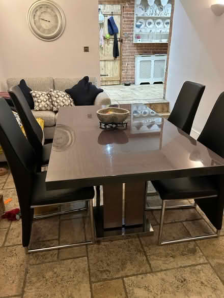 Photo of free Extendable table 6/8 + 4 chairs (Slaugham) #1