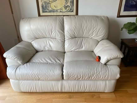Photo of free Cream leather sofa (Killiney, Co Dublin) #2