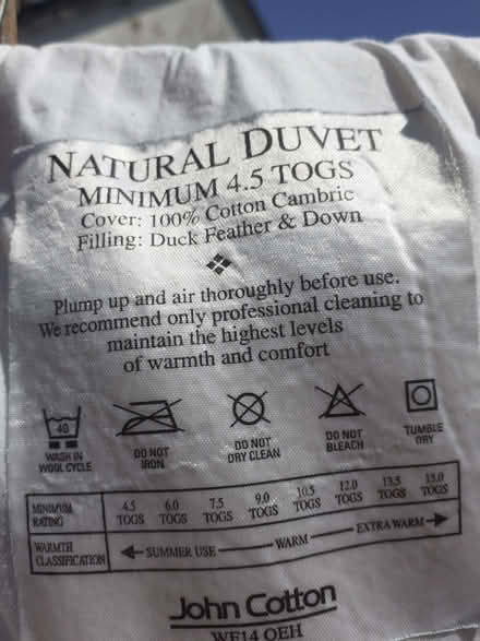 Photo of free King size feather duvet (Knighton LD7) #1