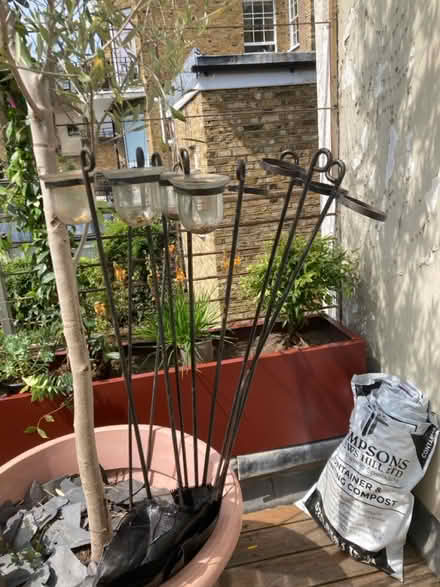 Photo of free Metal and glass candle holders (Bloomsbury) #1
