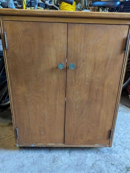 Photo of free All wood base or wall Cabinet (Ann Arbor, Central Campus) #1