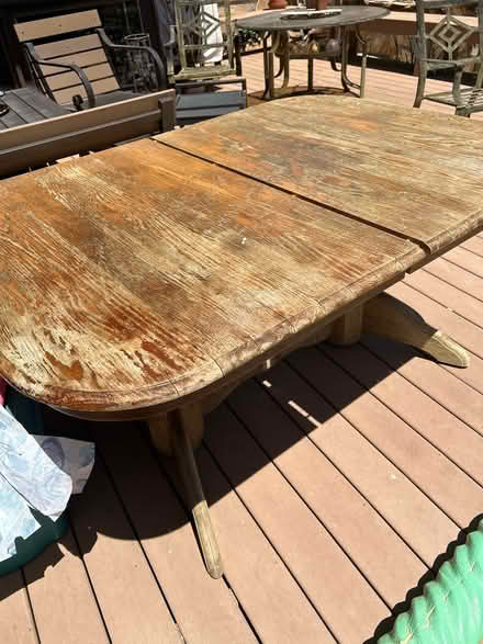Photo of free Vintage sturdy wood table (San Jose. Almaden ares) #1