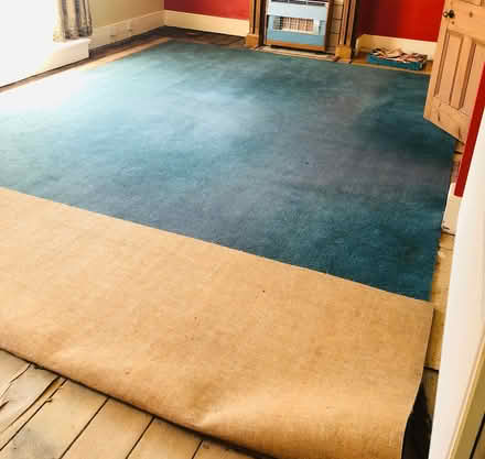 Photo of free Hessian backed, wool carpet (High Street Llandrindod Wells) #1