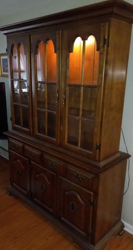 Photo of free China hutch cabinet, end tables (Medfield) #4