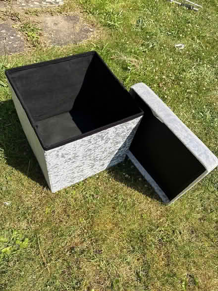Photo of free Crushed velvet padded storage box/ stool (Downend GL6) #2