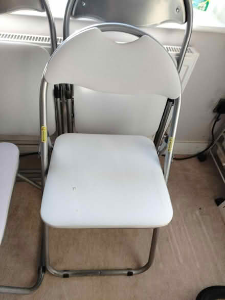 Photo of free 4 folding metal chairs (GL51 4UR) #1