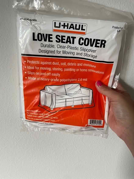 Photo of free Plastic love seat cover (Kirkland) #1