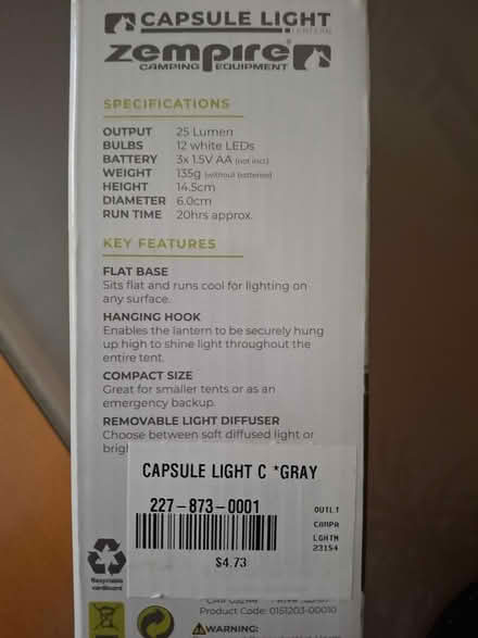 Photo of free Capsule hanging/stand light (20003/RFK Stadium) #2